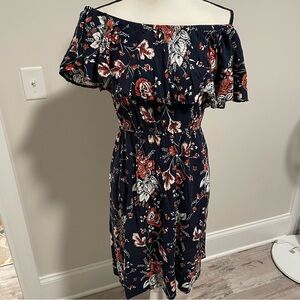 Floral Off-Shoulder Midi Dress
